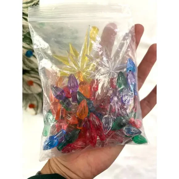 Vintage Ceramic Christmas Tree Green with White Snow Accent 13" Tall READ as is - Picture 13 of 14